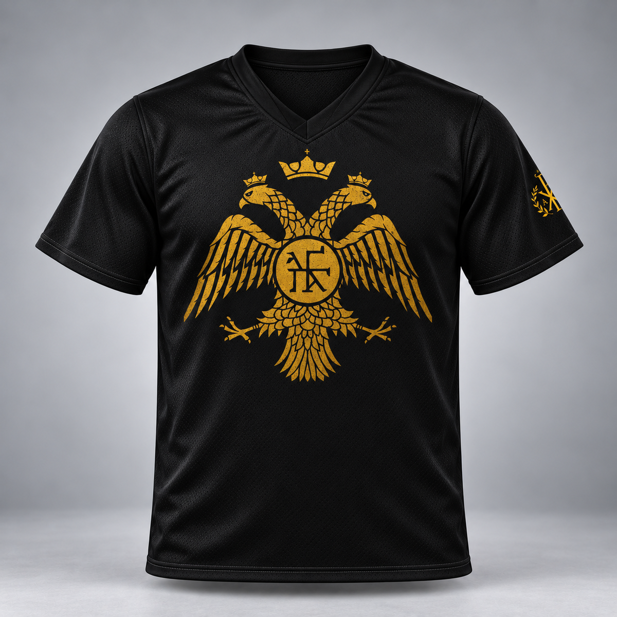 christian sports shirt byzantine eagle