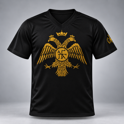 christian sports shirt byzantine eagle