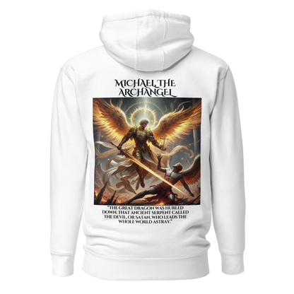 Archangel Michael White Hoodie